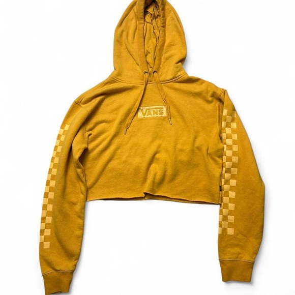 Vans Tops - Vans Yellow Cropped Hoodie ☀️ Size M | Trendy Streetwear Must-Have
